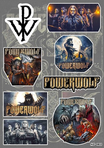Confezione adesivi powerwolf - adesivi,