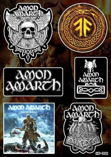 Confezione adesivi amon amarth - confezione,