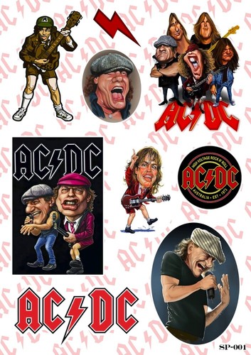 Confezione adesivi acdc - confezione,