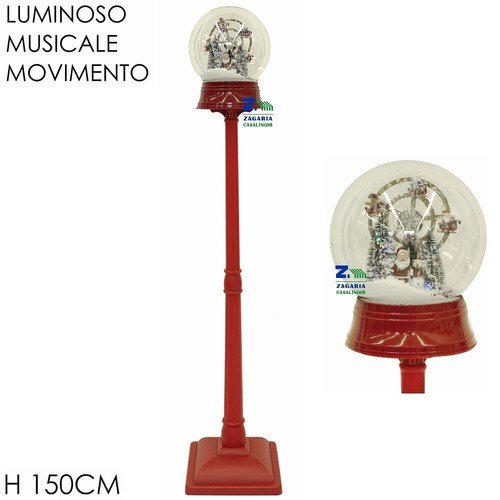 Lampione natalizio rosso con - lampione,