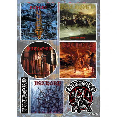 Bathory albums sticker pack - albums,